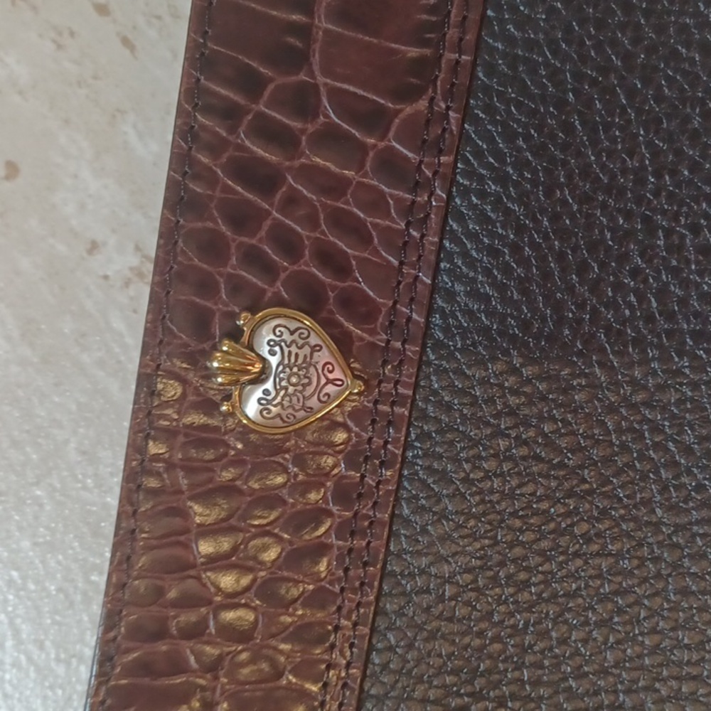 Brighton Black/Brown Crossbody Purse - Picture 2 of 10